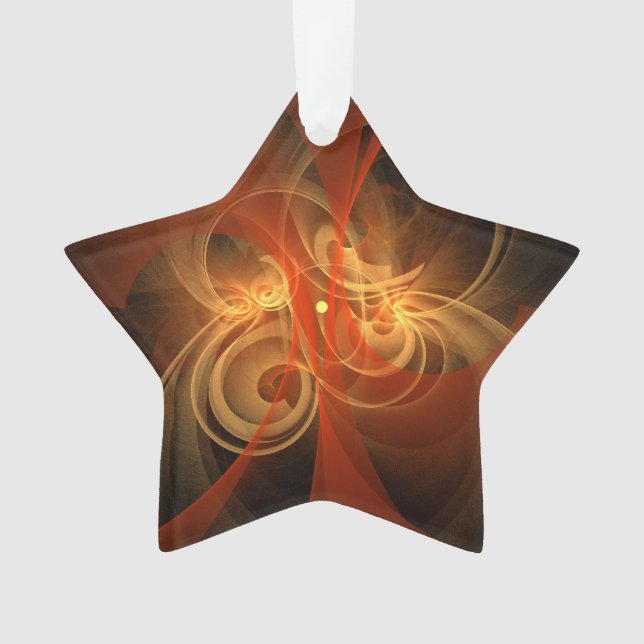 Morning Magic Modern Abstract Light Energy Art Ornament (Front)