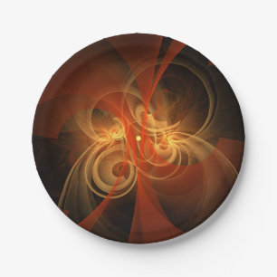 Morning Magic Modern Abstract Light Energy Art Paper Plates
