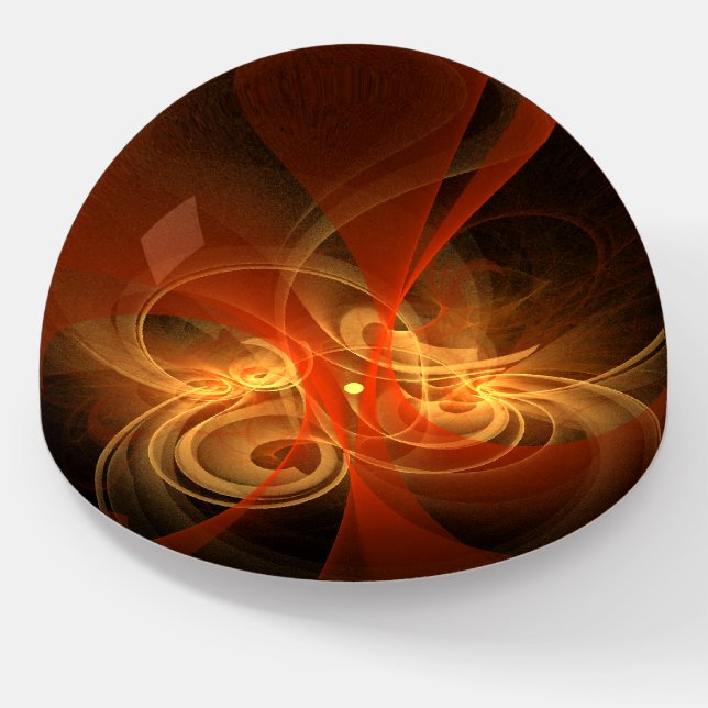 Morning Magic Modern Abstract Light Energy Art Paperweight (Angled)