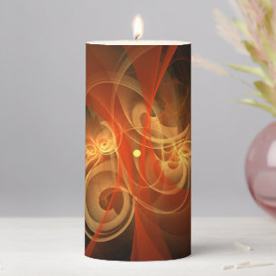 Morning Magic Modern Abstract Light Energy Art Pillar Candle