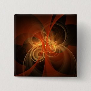Morning Magic Modern Abstract Light Energy Art Pinback Button