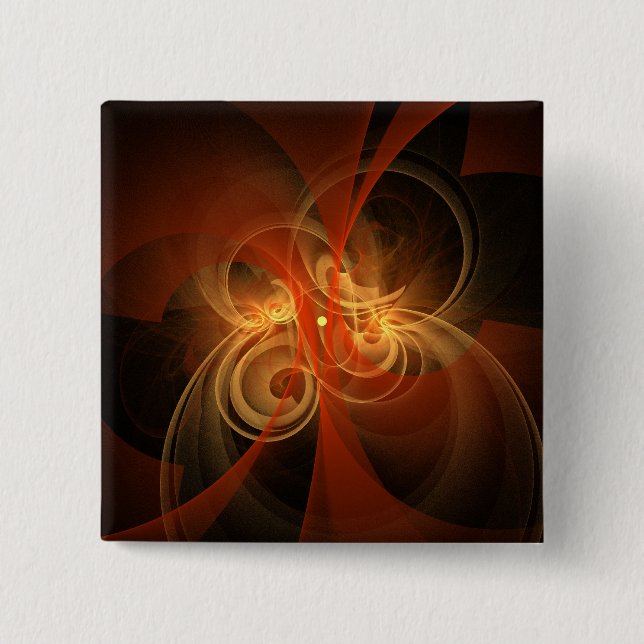 Morning Magic Modern Abstract Light Energy Art Pinback Button (Front)