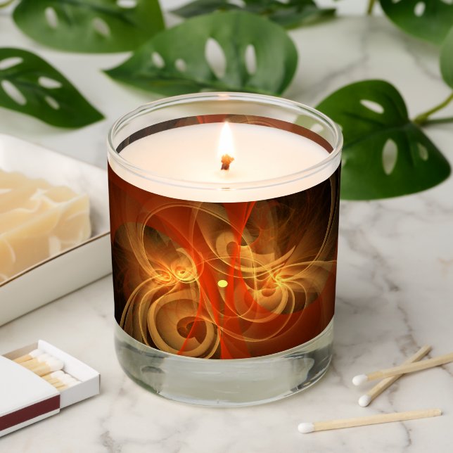 Morning Magic Modern Abstract Light Energy Art Scented Candle (Lit)