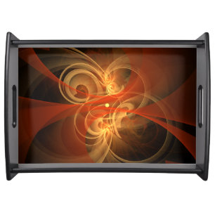 Morning Magic Modern Abstract Light Energy Art Serving Tray
