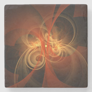 Morning Magic Modern Abstract Light Energy Art Stone Coaster