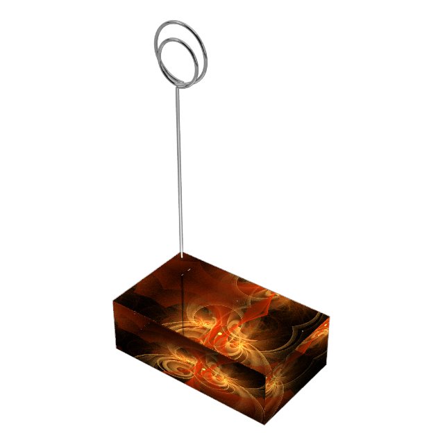 Morning Magic Modern Abstract Light Energy Art Table Card Holder (Corner)