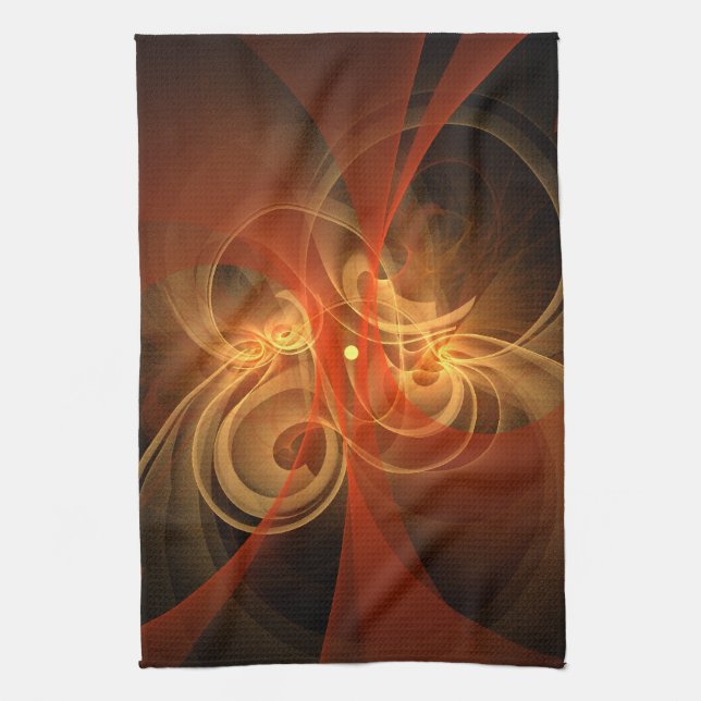 Morning Magic Modern Abstract Light Energy Art Towel (Vertical)
