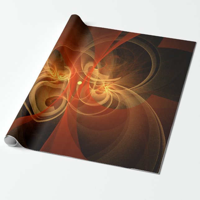 Morning Magic Modern Abstract Light Energy Art Wrapping Paper (Unrolled)