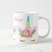 Morning Magic Unicorn Rainbow Giant Coffee Mug (Right)