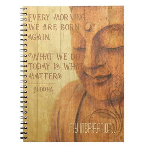 Morning Mantra Daily Affirmation Buddha Quote Notebook