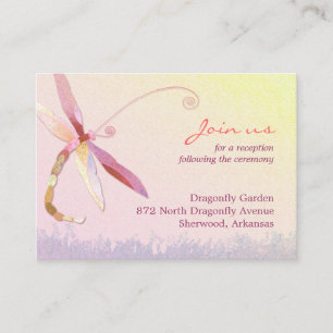 Morning Meadow Dragonfly Wedding Reception Enclosure Card