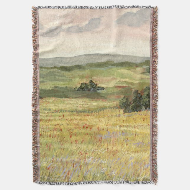 Morning Meadow Throw Blanket (Front Vertical)