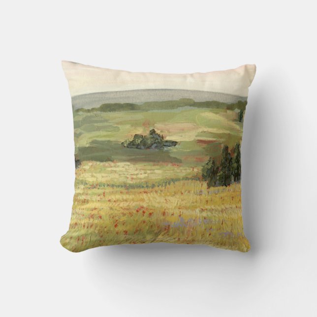 Morning Meadow Throw Pillow (Front)