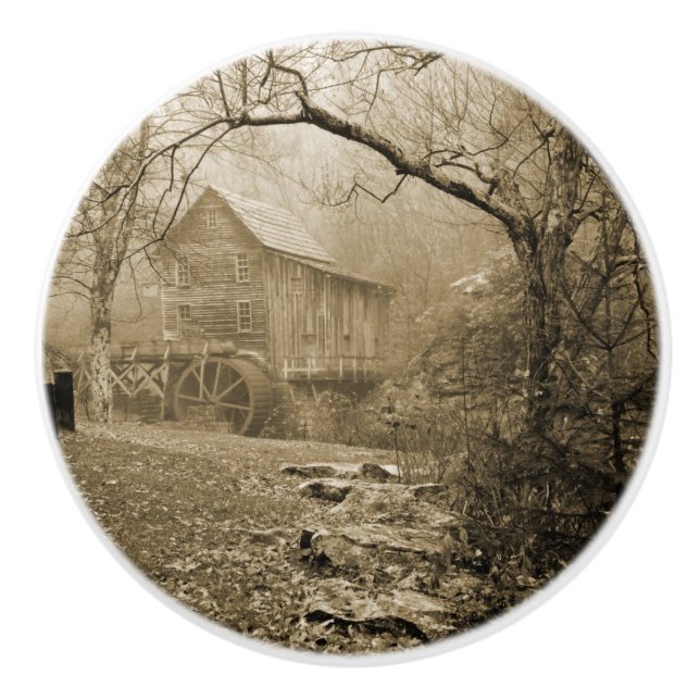 Morning Mist Ceramic Knob (Front)