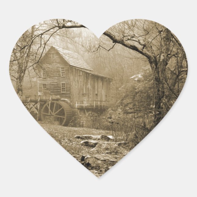 Morning Mist Heart Sticker (Front)