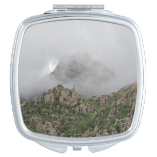 Morning Mist in Desert Arizona Landscape Photo Compact Mirror
