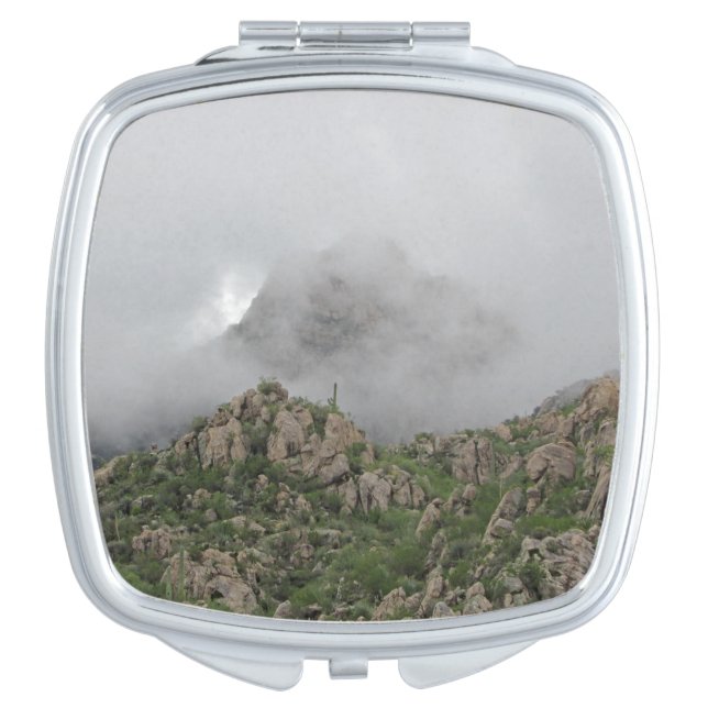 Morning Mist in Desert Arizona Landscape Photo Compact Mirror (Front)