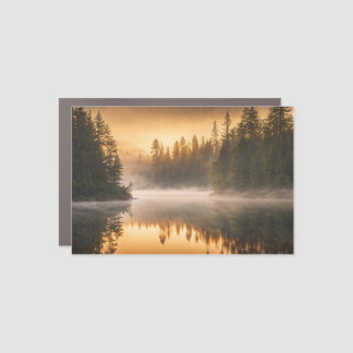 Morning Mist on River in the Pines Car Magnet