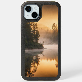 Morning Mist on River in the Pines iPhone 15 Plus Case
