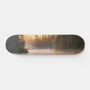 Morning Mist on River in the Pines Skateboard