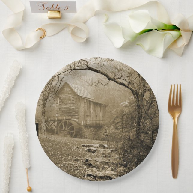 Morning Mist Paper Plates (Wedding)