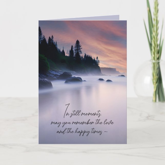 Morning Misty Lake Sympathy  Card (Front)