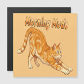 Morning Mode Orange Tabby Cat Stretching Funny Cat (Front/Back)