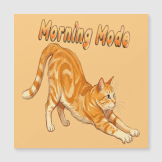 Morning Mode Orange Tabby Cat Stretching Funny Cat