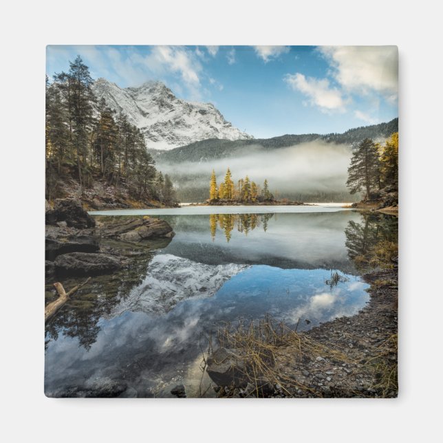 Morning Mood | Lake Eibsee Magnet (Front)