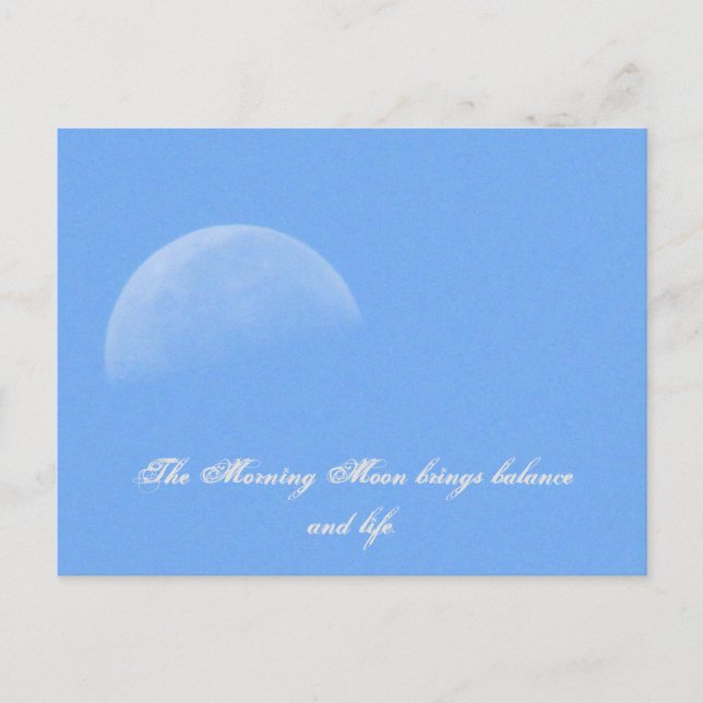 Morning Moon Postcard (Front)