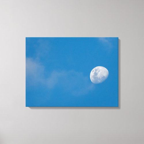 Morning Moon  Zambia Africa Canvas Print
