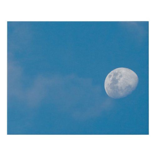 Morning Moon  Zambia Africa Faux Canvas Print