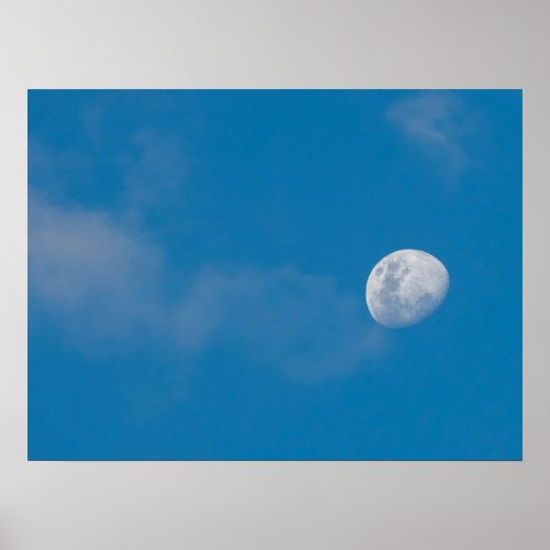 Morning Moon  Zambia Africa Poster