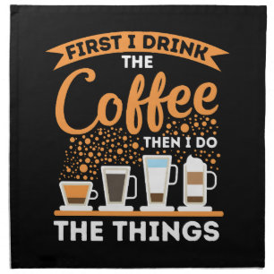 Morning Motivation Boost - Coffee Lover Mantra Cloth Napkin
