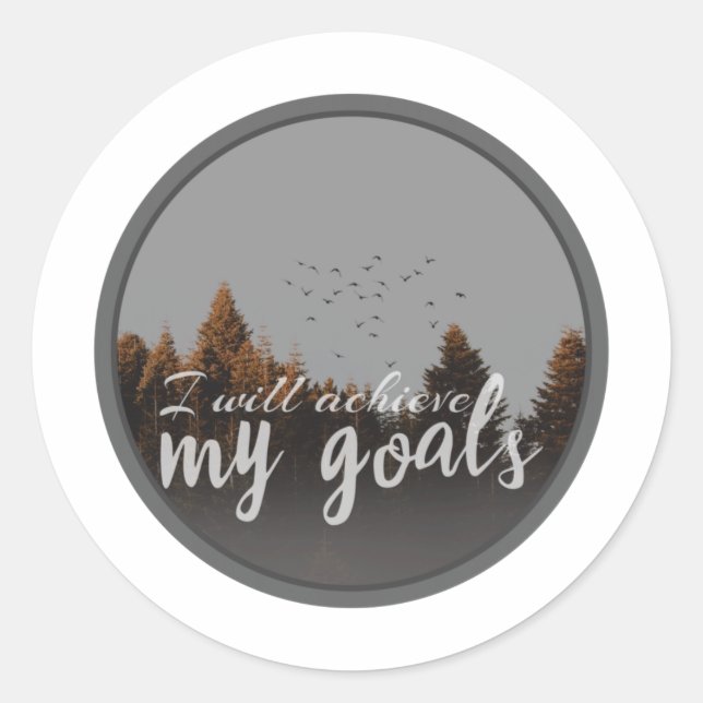 morning motivational quotes for self love classic round sticker (Front)
