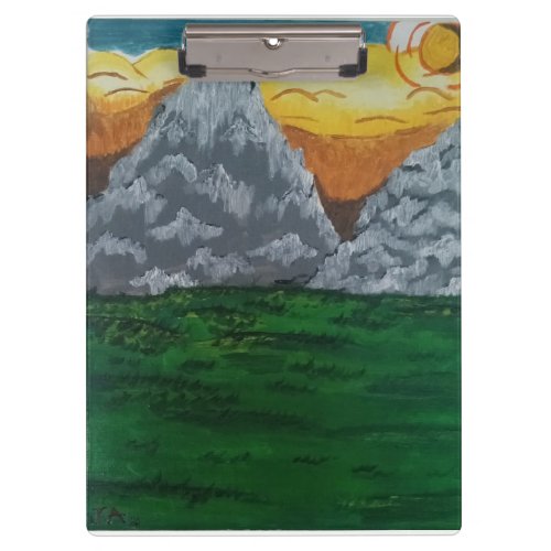 Morning Mountain Painting Clipboard