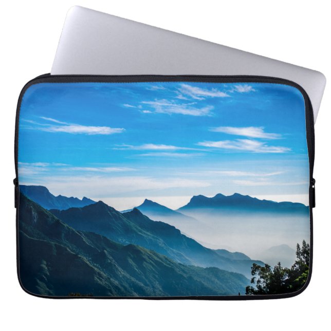 Morning Mountains Mist Landscape Laptop Sleeve (Front)