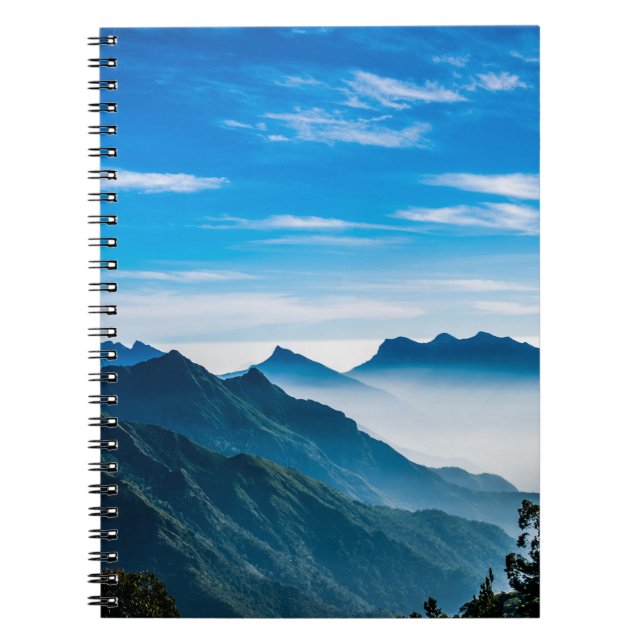Morning Mountains Mist Landscape Notebook (Front)