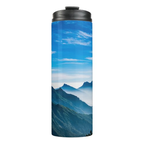 Morning Mountains Mist Landscape Thermal Tumbler