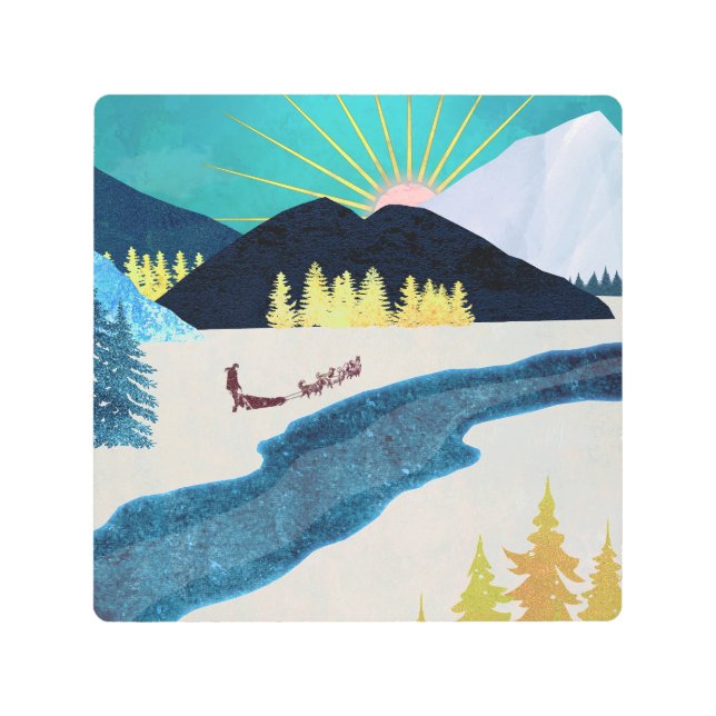 Morning Musher Metal Print (Front)