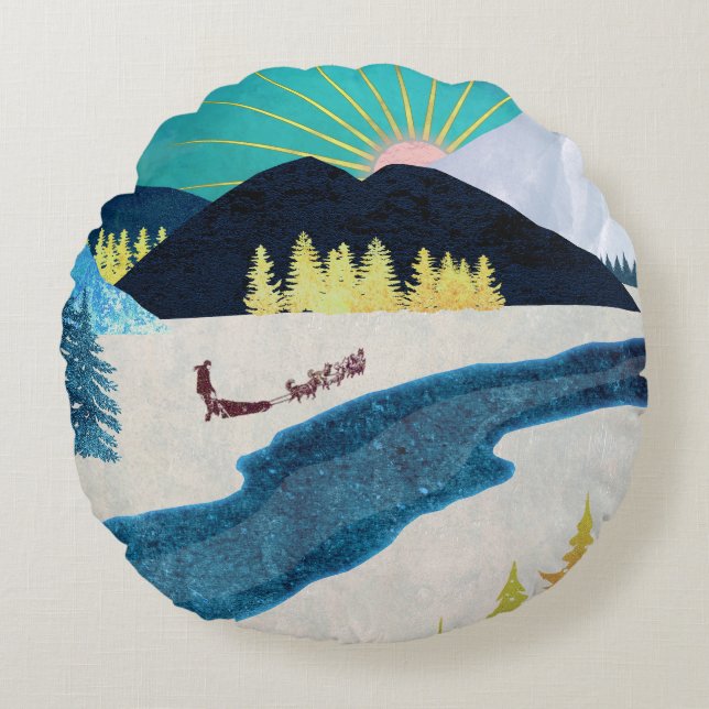 Morning Musher Round Pillow (Front)