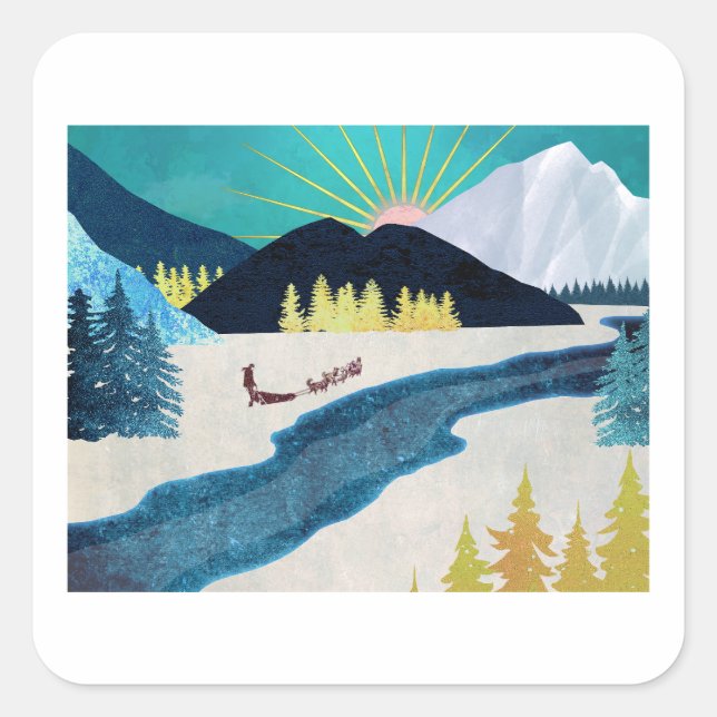 Morning Musher Square Sticker (Front)
