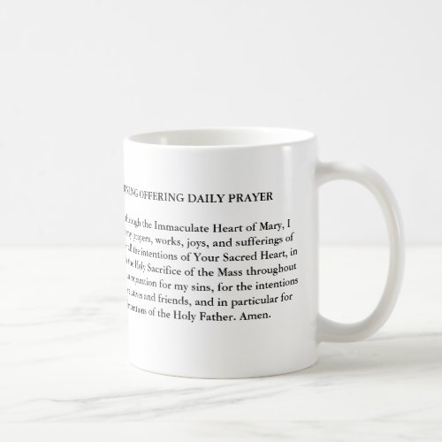 MORNING OFFERING DAILY PRAYER MUG