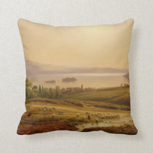 Morning on Lago Maggiore Throw Pillow