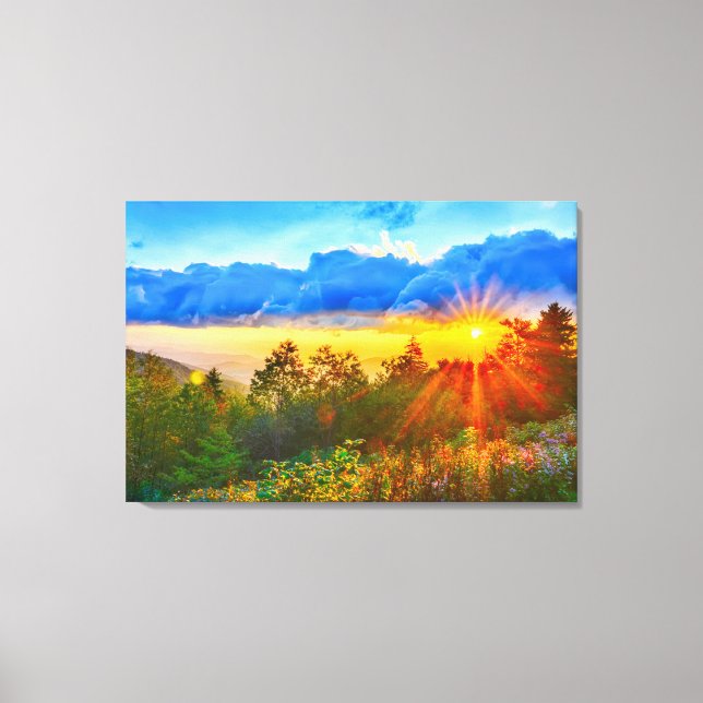morning on mount mitchell canvas print (Front)