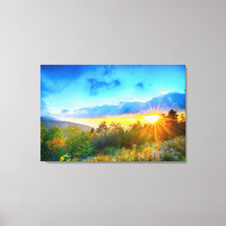 morning on mount mitchell canvas print