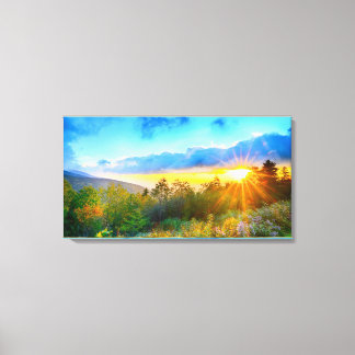 morning on mount mitchell canvas print