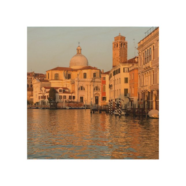 Morning on the Canals of Venice Italy Wood Wall Art (Front)