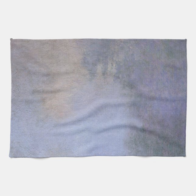 Morning on the Seine near Giverny by Claude Monet Kitchen Towel (Horizontal)
