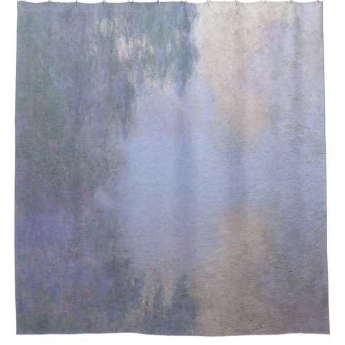 Morning on the Seine near Giverny by Claude Monet Shower Curtain